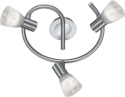 LED Plafondspot - Trion Levino - E14 Fitting - Warm Wit 3000K - 3-lichts - Rond - Mat Nikkel - Aluminium