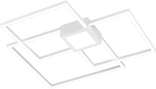 LED Plafondlamp - Torna Hydro - 38W - Natuurlijk Wit 4000K - Dimbaar - Vierkant - Mat Wit - Aluminium