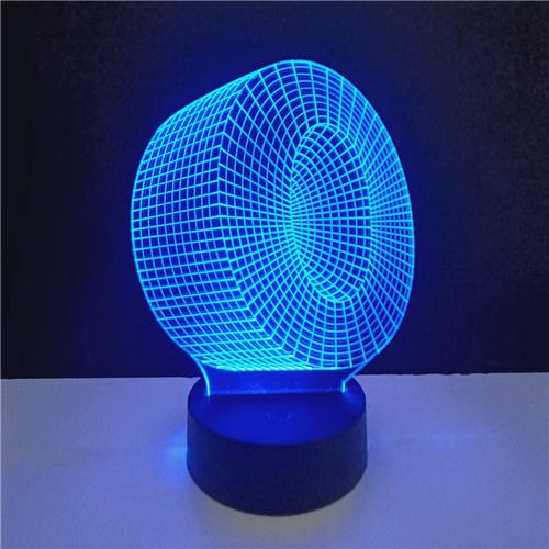 3D LED Lamp - Letter - O