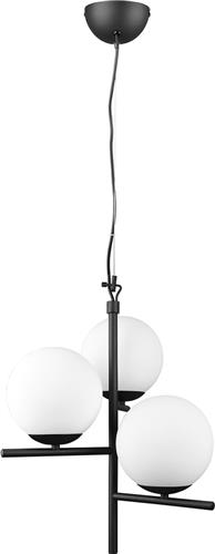 LED Hanglamp - Hangverlichting - Trion Pora - E14 Fitting - Rond - Mat Zwart - Aluminium