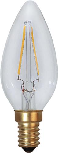 Kaarslamp - E14 - 1.5W - Super Warm Wit <2200K - Filament - Helder