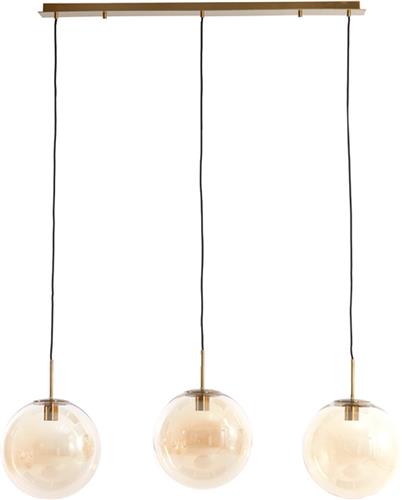 Light & Living Hanglamp Medina - 3-Lamps - Amber/Goud
