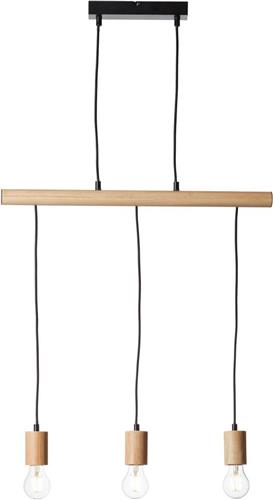 Brilliant Jenji Hanglamp - 3-lichts E27 - Hout