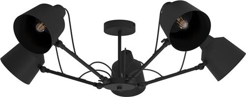 EGLO Basurtu Plafondlamp - E27 - Ø 105 cm - Zwart