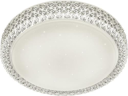 LED Plafondlamp - Trion Pegyon - 21W - Warm Wit 3000K - Dimbaar - Sterlicht - Rond - Mat Wit - Acryl