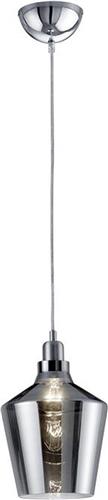 LED Hanglamp - Trion Colia - E27 Fitting - Rond - Glans Chroom Rookglas - Aluminium