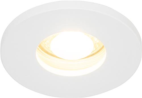 QAZQA shed - Moderne Inbouwspot voor badkamer - 1 lichts - Ø 85 mm - Wit -