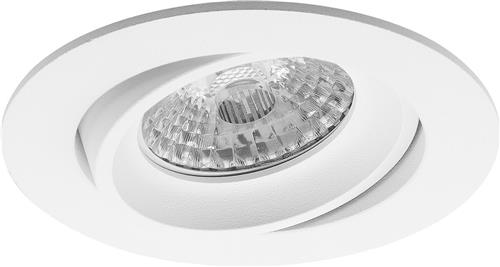 Spot Armatuur GU10 - Proma Delton Pro - GU10 Inbouwspot - Rond - Wit - Aluminium - Kantelbaar - Ø82mm