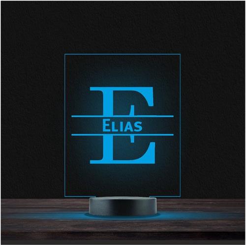 Led Lamp Met Naam - RGB 7 Kleuren - Elias