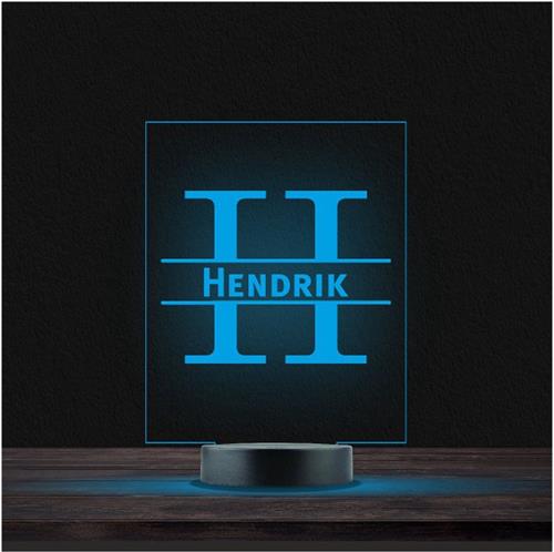Led Lamp Met Naam - RGB 7 Kleuren - Hendrik