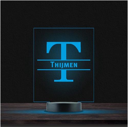 Led Lamp Met Naam - RGB 7 Kleuren - Thijmen