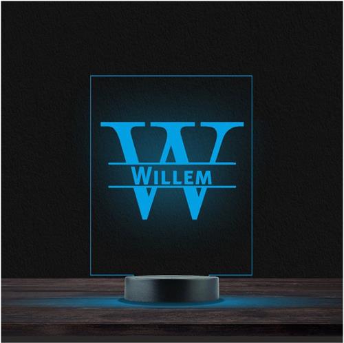 Led Lamp Met Naam - RGB 7 Kleuren - Willem