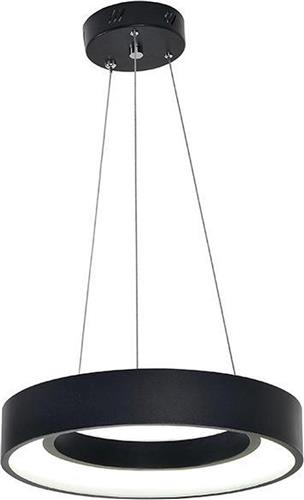 Moderne hanglamp matzwart metaal - Roundy