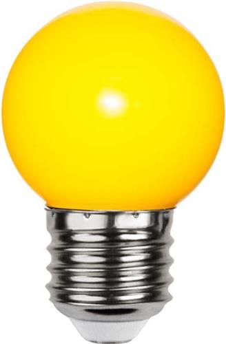 Prikkabel - Kogellamp - E27 - 1W - Geel