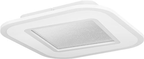 EGLO Macchioni Plafondlamp - LED - 38 cm - Wit/Grijs - Instelbaar wit licht - Dimbaar - Glinsterend