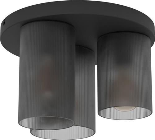 EGLO Colomera Plafondlamp - E27 - Ø 35 cm - Zwart/Mat Grijs