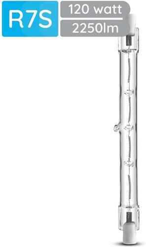 Modee Halogeenlamp R7s Dimbaar - 120W 2700K 2250lm 230V - Staaflamp - 118mm - Warm Wit