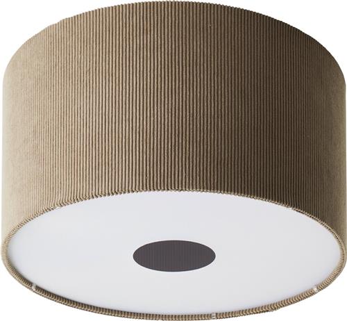 Brilliant Tony - Plafondlamp - E27 max 1x25W - Ribstof - Grijs - 45CM