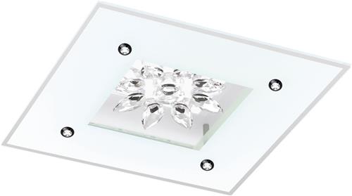 EGLO Benalua 1 - LED wand/plafondlamp - 1-lichts - wit/gesatineerd-glas