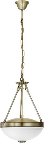 EGLO Savoy - Hanglamp - 1 Lichts - Ø310mm. - Brons - Wit