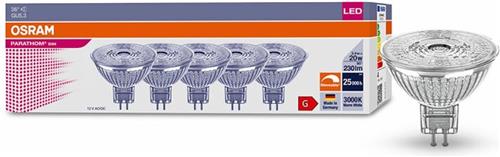 Doos 5 stuks Osram LED MR16 3.4W/930 36º GU5.3 230lm Dimbaar Ø5cm Cri90