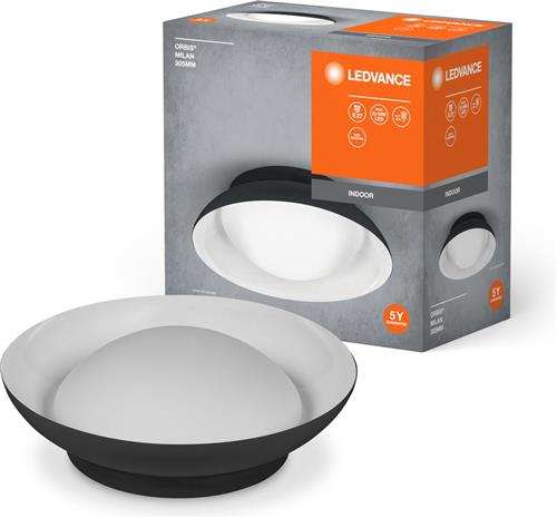 LEDVANCE ORBIS MILAN plafondlamp 305mm, zwart, 2XE27