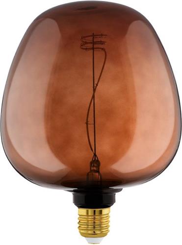 EGLO LED Lamp - E27 - Ø 19 cm - G190 - Cognac - 2000K - Dimbaar