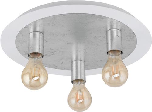 EGLO Passano Plafonnière - E27 - Staal - Wit;Zilver