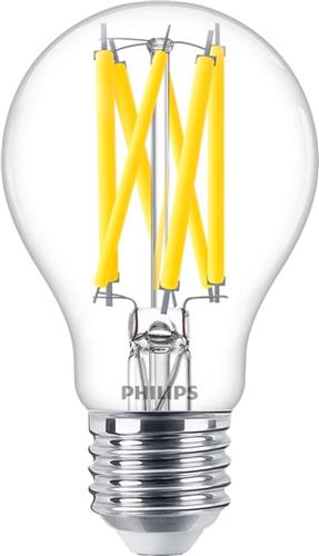 Philips MASTER LED E27 Peer Filament Helder 10.5W 1521lm - 927 Zeer Warm Wit | Beste Kleurweergave - Vervangt 100W