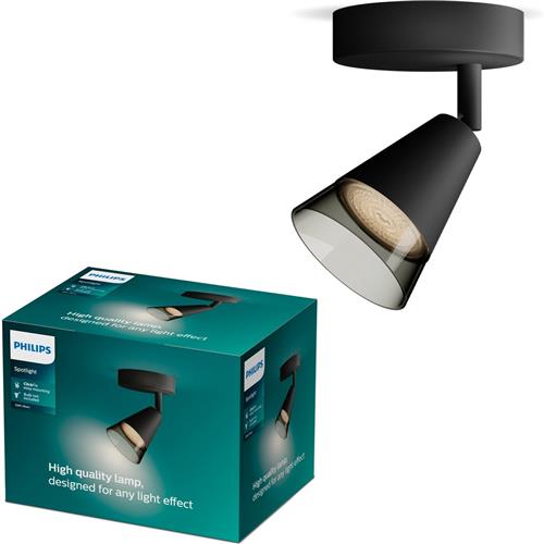Philips Cleft Spot - Wandspot - Met gerookt glas - GU10 LED fitting