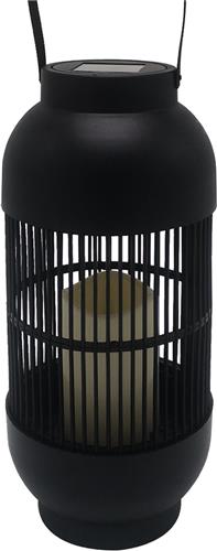 Solar Buitenlamp - Tafel- en hanglamp Matisse - Met vlameffect - Ovaalvormig ontwerp - Tuinverlichting op zonne-energie - Zwart