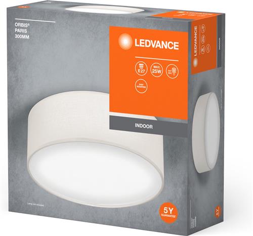 LEDVANCE ORBIS PARIS plafondlamp 300mm, beige, E27