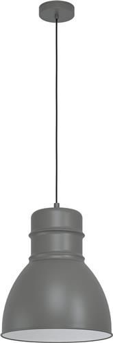 EGLO Ebury Hanglamp - E27 - Ø 38 cm - Grijs/Wit