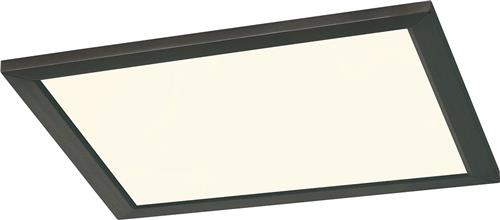 LED Plafondlamp - Plafondverlichting - Torna Povino - 15W - Warm Wit 3000K - Dimbaar - Vierkant - Mat Zwart - Aluminium