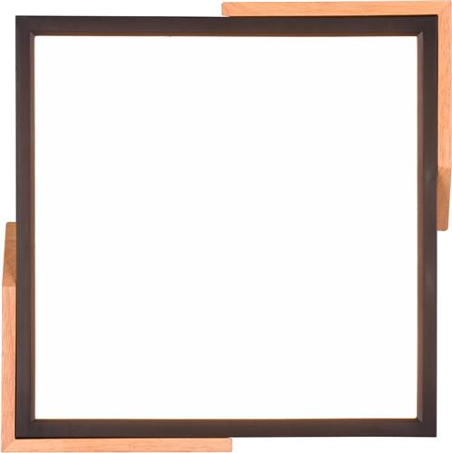 LED Plafondlamp - Plafondverlichting - Trion Mirza - 20W - Warm Wit 3000K - Dimbaar - Vierkant - Mat Zwart - Kunststof
