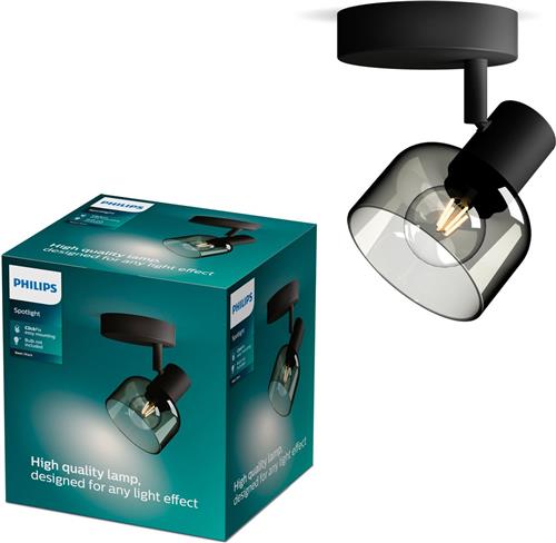 Philips Sleet Spot - Wandspot - Met gerookt glas - Kleine fitting E14
