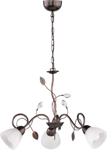 LED Hanglamp - Hangverlichting - Trion Trada - E14 Fitting - 3-lichts - Rond - Antiek Roestkleur - Aluminium