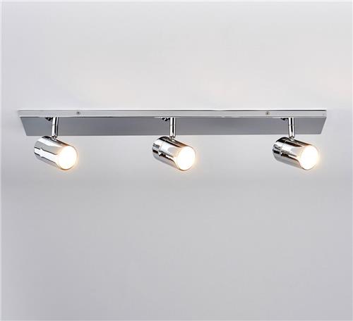 Lindby - Plafondlamp badkamer - 3lichts - metaal - H: 11 cm - GU10 - chroom