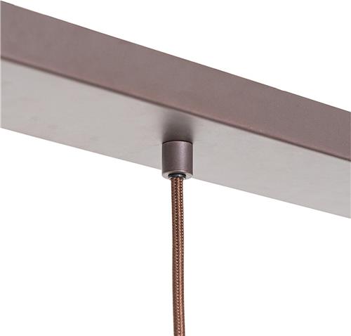 QAZQA saffira - Moderne Hanglamp voor boven de eettafel | in eetkamer - 3 lichts - L 1030 mm - Bruin - Woonkamer | Slaapkamer | Keuken
