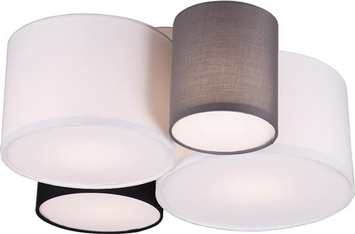 LED Plafondlamp - Plafondverlichting - Trion Hotia - E27 Fitting - 4-lichts - Rond - Meerkleurig - Aluminium
