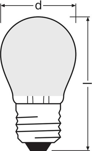 Osram Classic LED E27 Kogel Filament Mat 4W 470lm - 865 Daglicht | Vervangt 40W