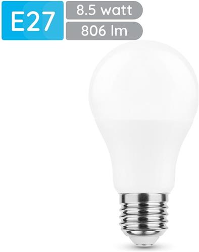 Modee E27 LED Lamp 8.5W - 806lm - 4000K - Neutraal Wit - LED Globe A60 - Vervangt 60W Halogeen Gloeilamp