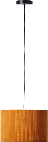 Brilliant Tony - Hanglamp - E27 max 1x25W - Ribstof - Oranje