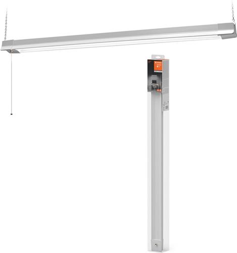 LEDVANCE OFFICE LINE Hangende kantoorplafondlamp met trekschakelaar in wit, 1,1 m lang, 41 W / 3400 lm, koud wit (4000 K), functioneel ontwerp voor kantoortoepassingen, CRI 80, IP20.