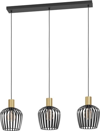 EGLO Empoli Hanglamp - E27 - 90 cm - Zwart/Goud