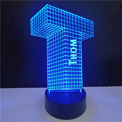3D LED Lamp - Letter Met Naam - Thom