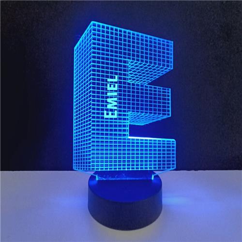 3D LED Lamp - Letter Met Naam - Emiel