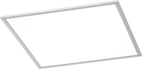 LED Plafondlamp - Plafondverlichting - Torna Povino - 31W - Warm Wit 3000K - Dimbaar - Vierkant - Mat Nikkel - Aluminium