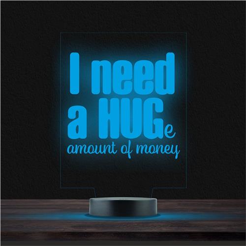 Led Lamp Met Gravering - RGB 7 Kleuren - I Need A Hug