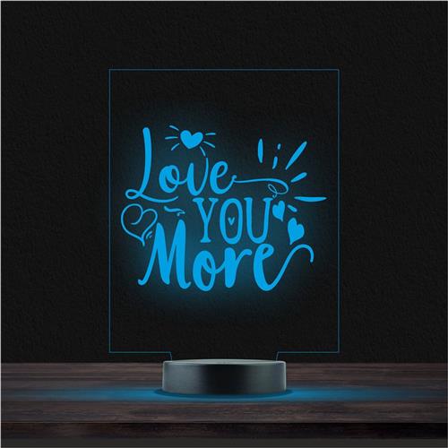 Led Lamp Met Gravering - RGB 7 Kleuren - Love You More